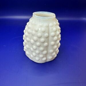 Fenton? White Hobnail Milk Glass Fairy Lamp Base only. READ.